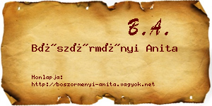 Böszörményi Anita névjegykártya